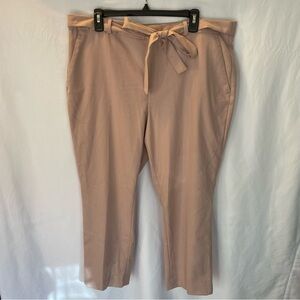 Banana Republic Avery Pants 16 Matching Belt Pale Pink Office Clean Girl Preppy
